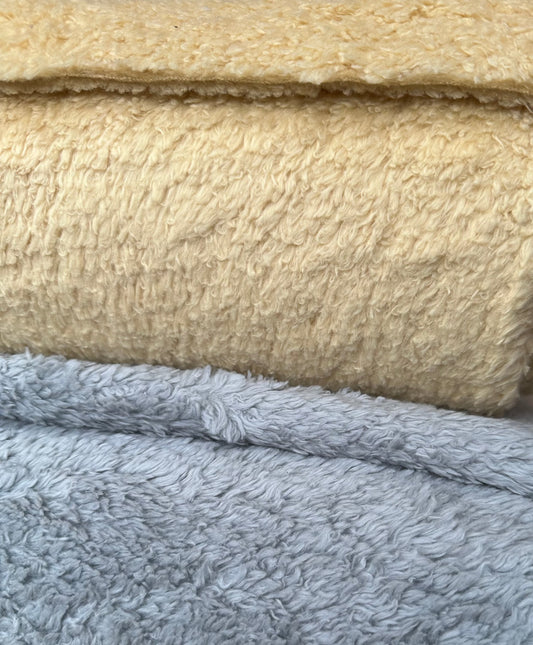 Cotton Sherpa - Butter or Gray Blue