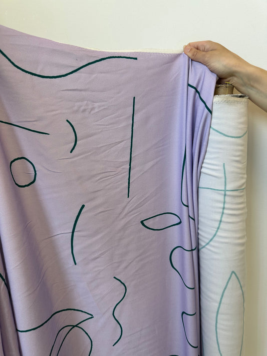 Challis de Viscose - Cassandra Jetten - ligne verte