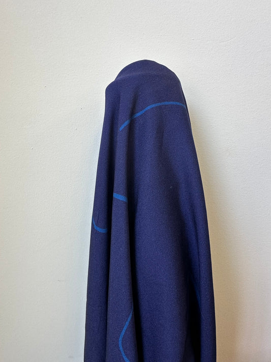 Challis de Viscose - Cassandra Jetten -  Ligne bleu
