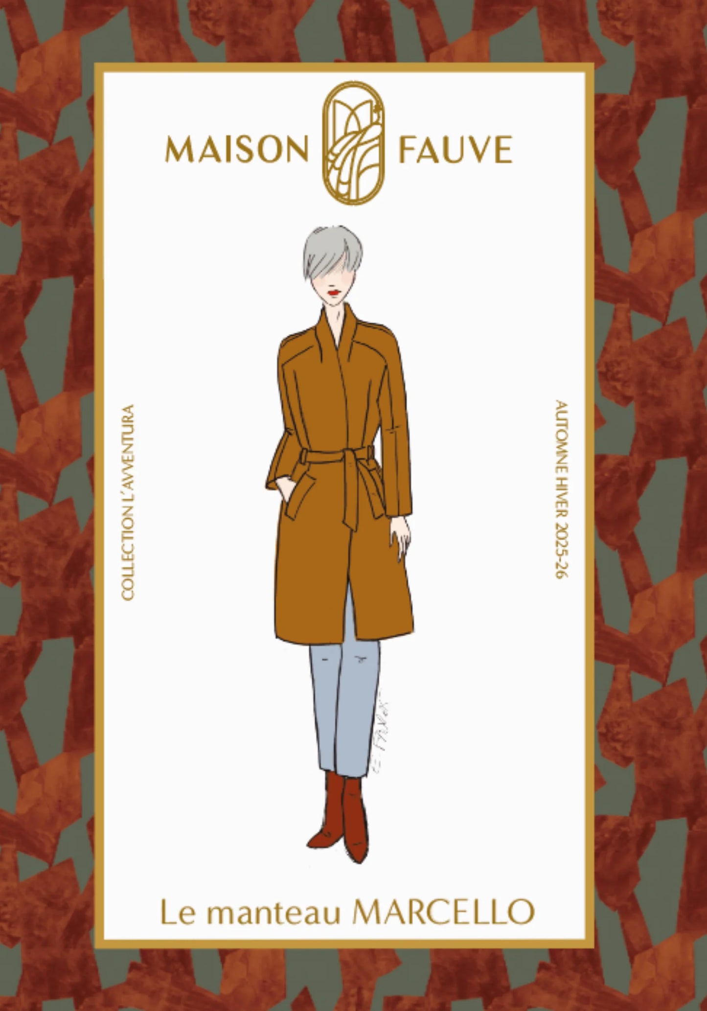 Manteau Marcello - Patron papier - Maison Fauve