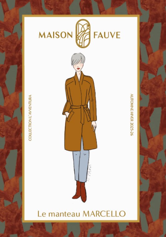 Manteau Marcello - Patron papier - Maison Fauve