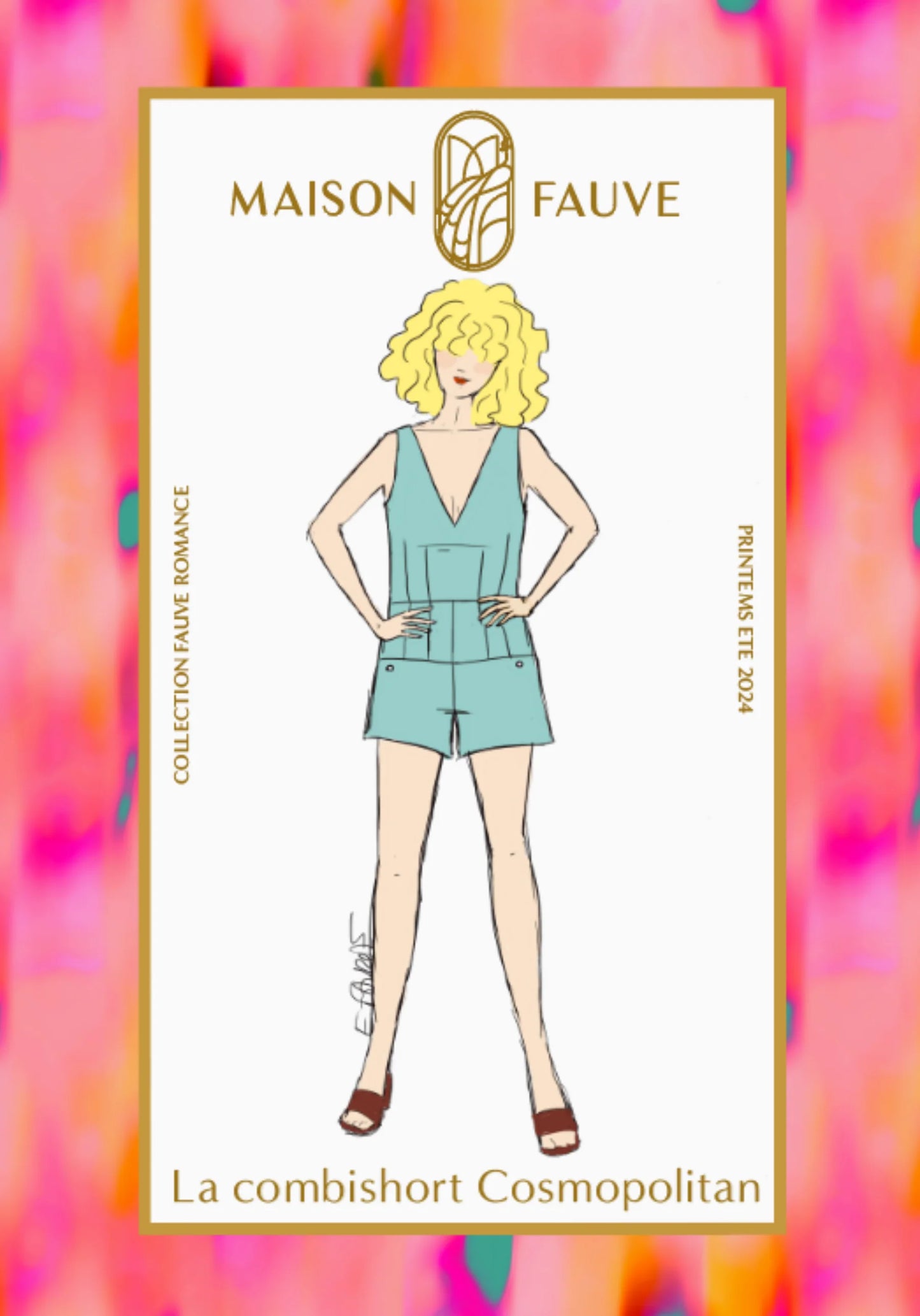 Combishort/Robe Cosmopolitan - Patron papier - Maison Fauve