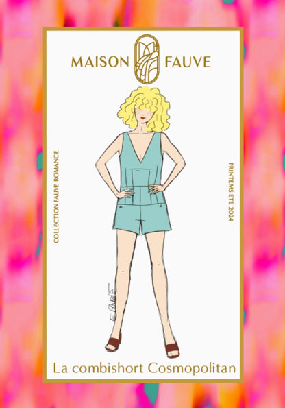 Combishort/Robe Cosmopolitan - Patron papier - Maison Fauve
