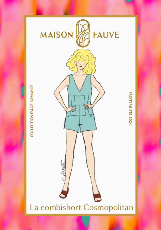 Combishort/Robe Cosmopolitan - Patron papier - Maison Fauve