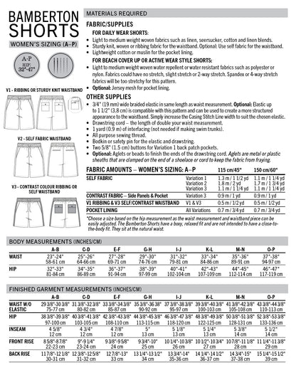 Bamberton Shorts - PDF Pattern - Thread Theory