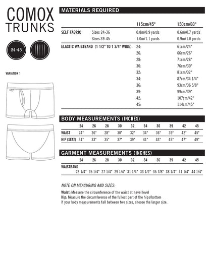 Comox Trunks - Patron PDF - Thread Theory