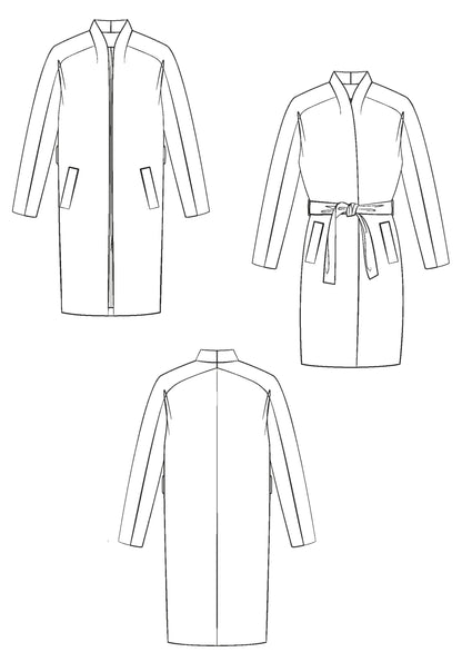 Manteau Marcello - Patron papier - Maison Fauve
