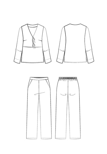 Pyjama Soupir - Patron papier - Maison Fauve