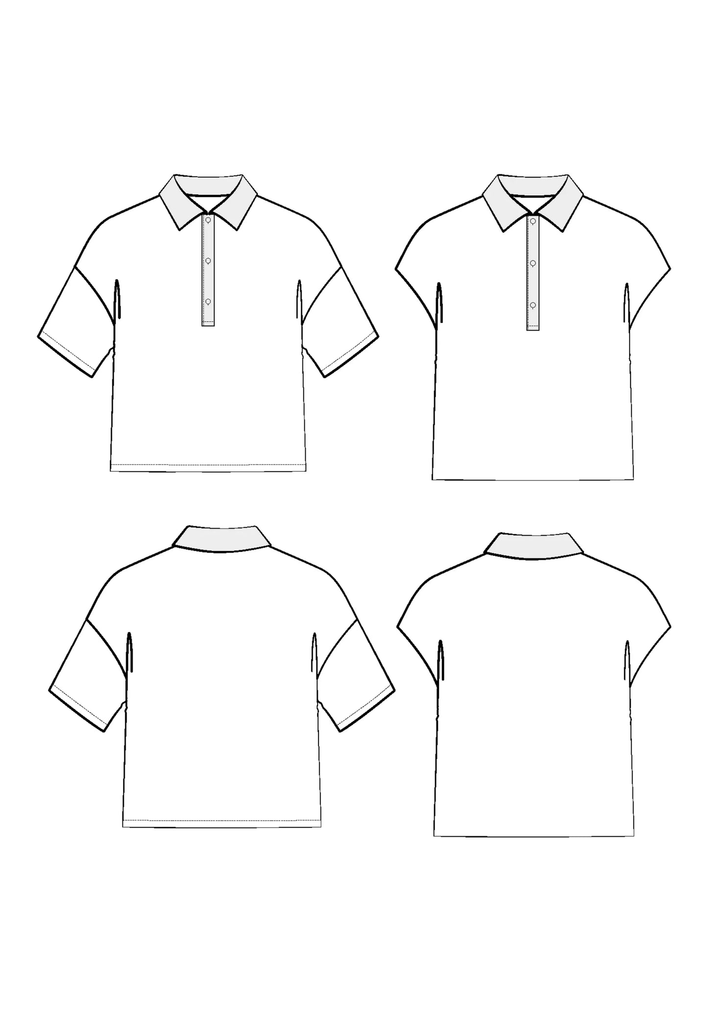 Polo Malibu - Patron papier - Maison Fauve