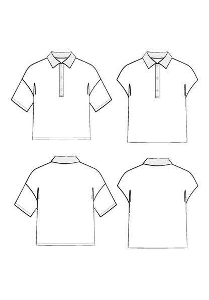 Polo Malibu - Patron papier - Maison Fauve