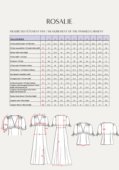 Robe Rosalie - Patron papier - Maison Fauve