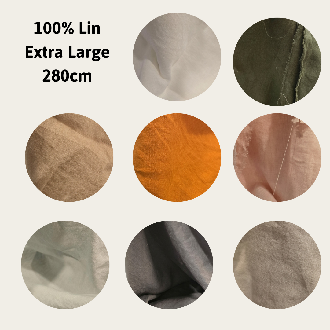 Toile de Lin - 8 couleurs disponibles - (extra large) 280cm