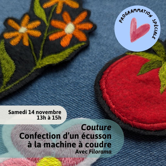 Machine embroidering a patch with Filorama