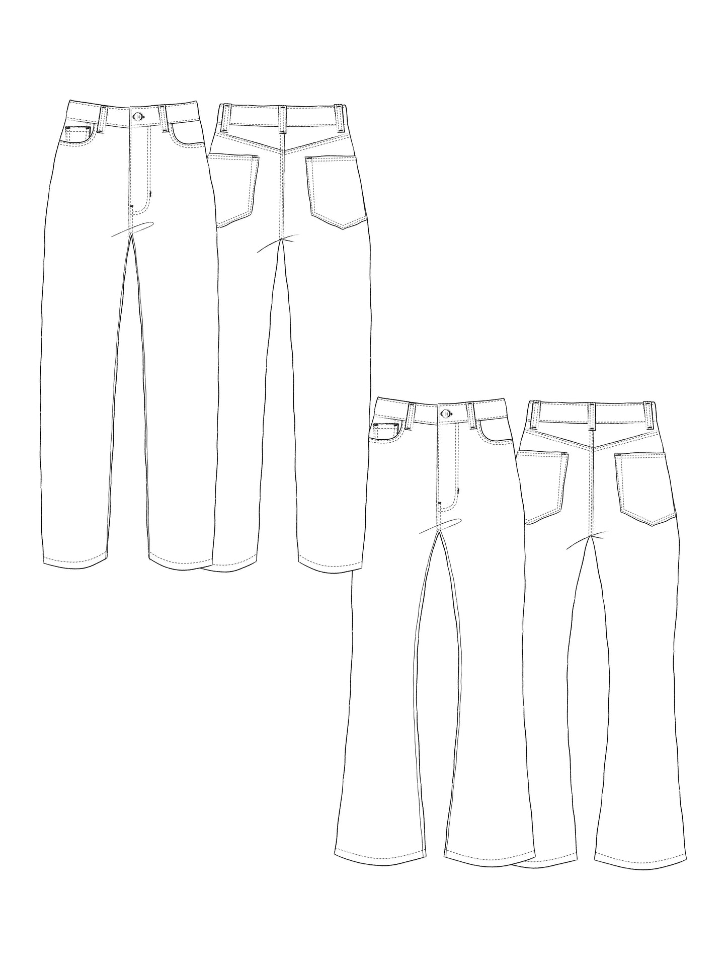 Course - Non-stretch jeans - Sewing