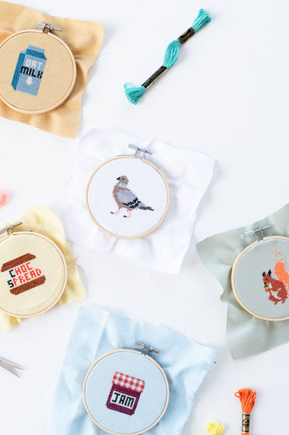 Kit de point de croix - Pigeon | Cotton Clara