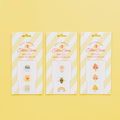 Kit marque-page au point de croix - Champignons | Cotton Clara