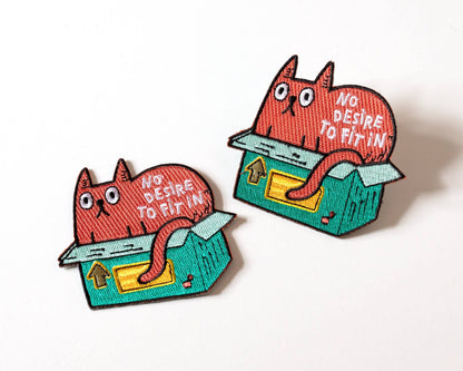 Patch thermocollant chat « No Desire to Fit In » - RippleSplash