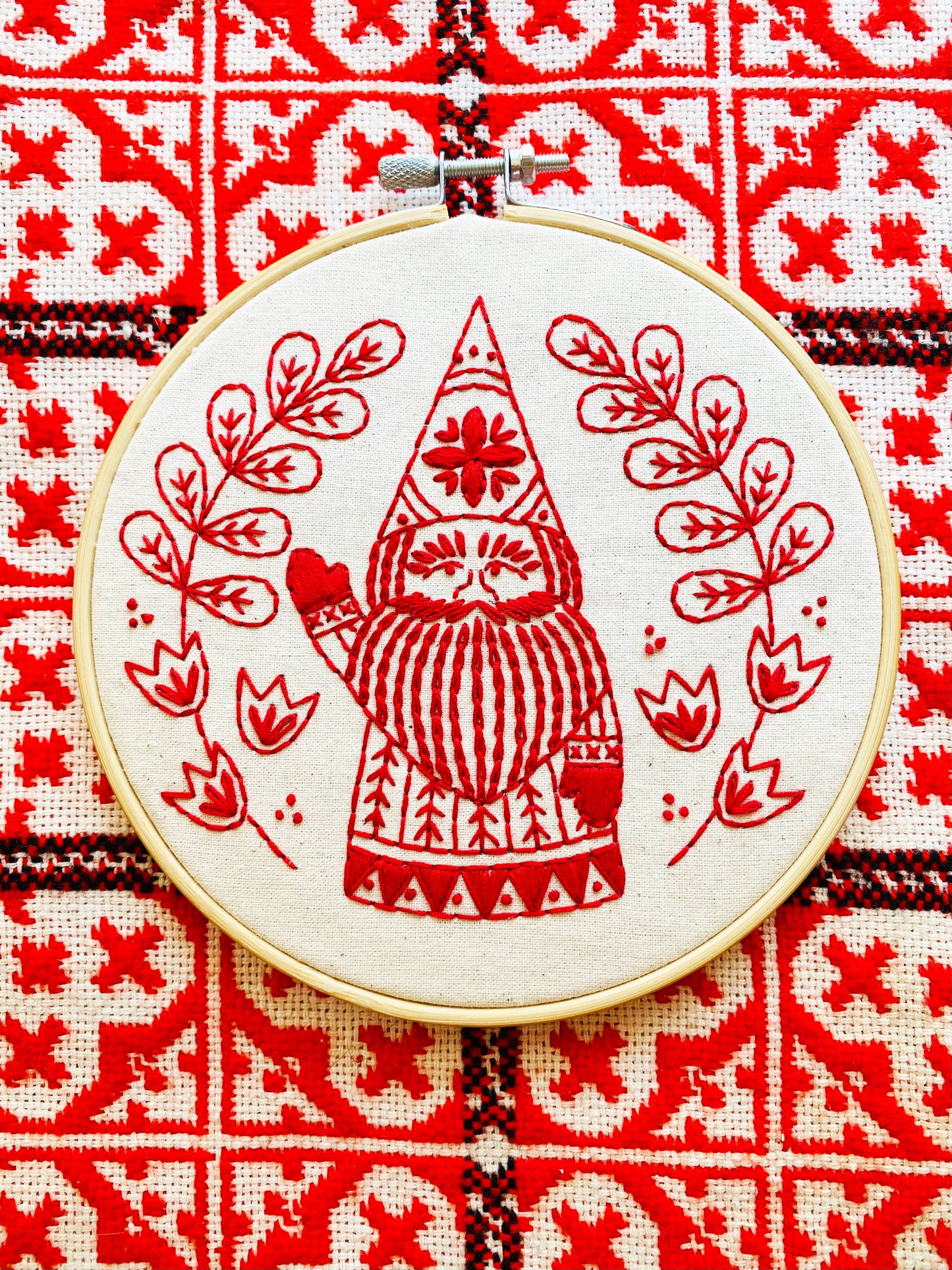 Complete "Jul" Nordic Gnome Embroidery Kit