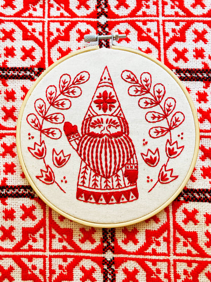 Complete "Jul" Nordic Gnome Embroidery Kit