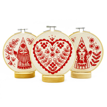 Complete "Jul" Nordic Gnome Embroidery Kit