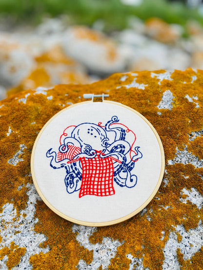 Kit de broderie complet Tricot de pieuvre