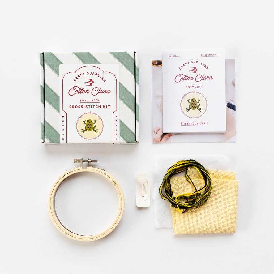 Kit de point de croix - Grenouille | Cotton Clara