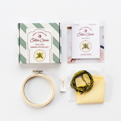Kit de point de croix - Grenouille | Cotton Clara