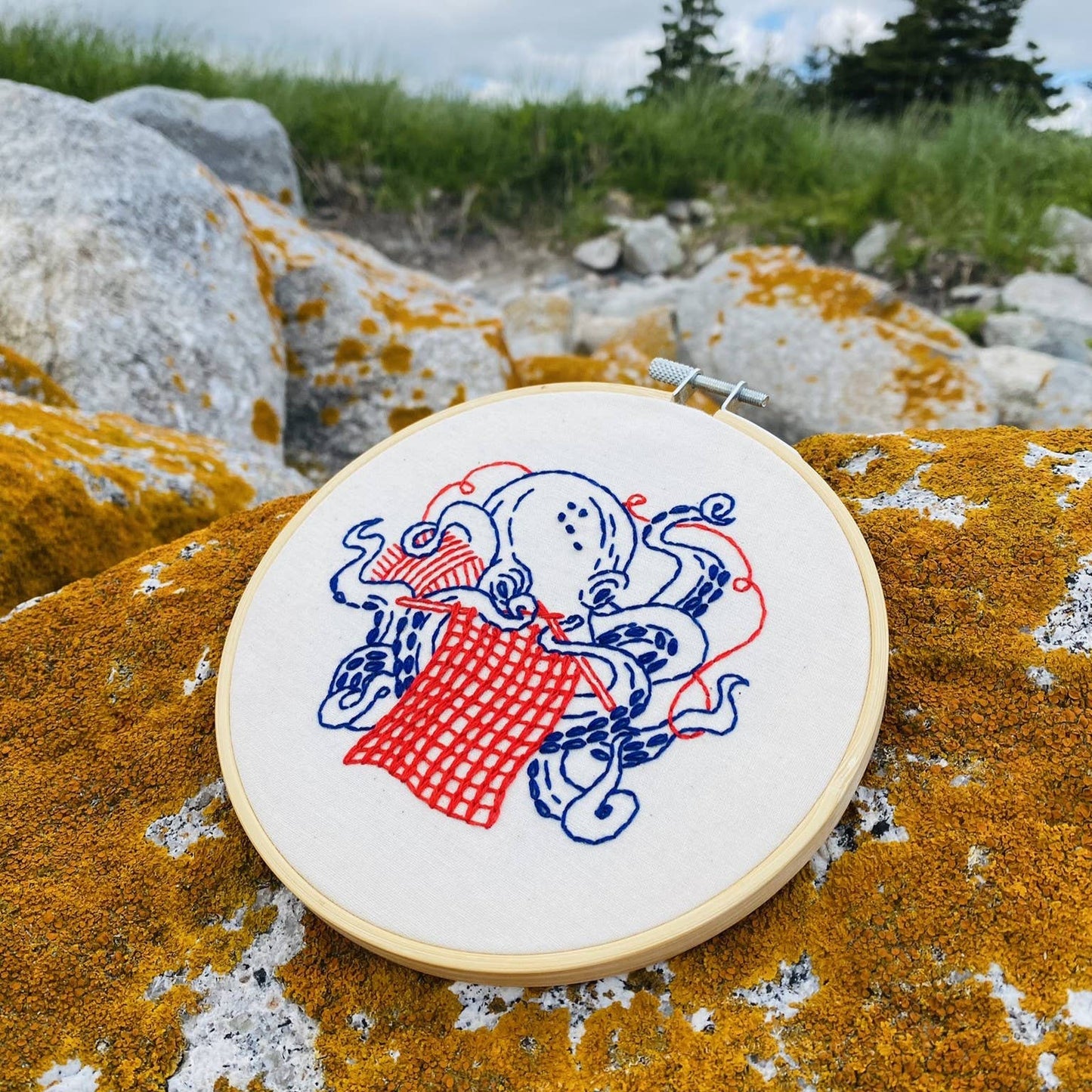 Kit de broderie complet Tricot de pieuvre