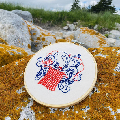 Kit de broderie complet Tricot de pieuvre