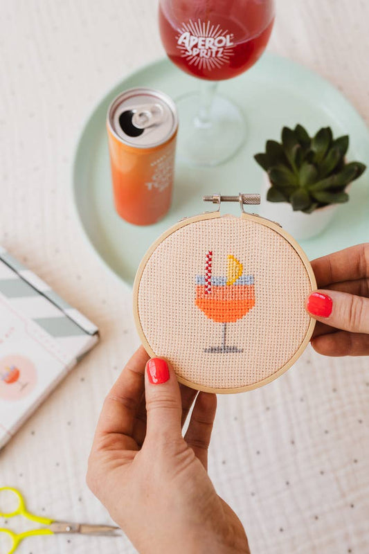 Kit de point de croix - Cocktail Spritz | Cotton Clara