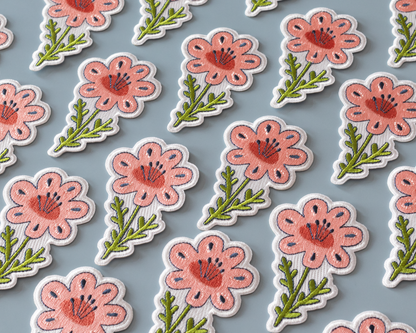 Patch thermocollant Fleur Rose - RippleSplash