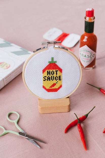 Kit de point de croix - Sauce piquante | Cotton Clara