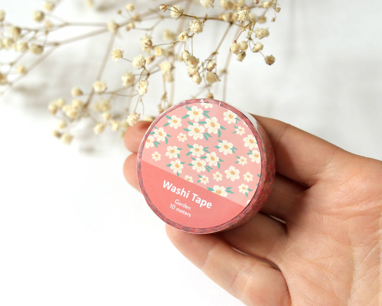 Ruban Washi Floral Rose Blush