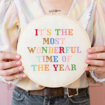 Kit de point de croix - "It's The most wonderful time of the Year" | Cotton Clara