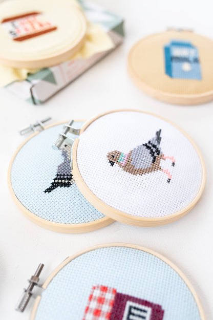 Kit de point de croix - Pigeon | Cotton Clara