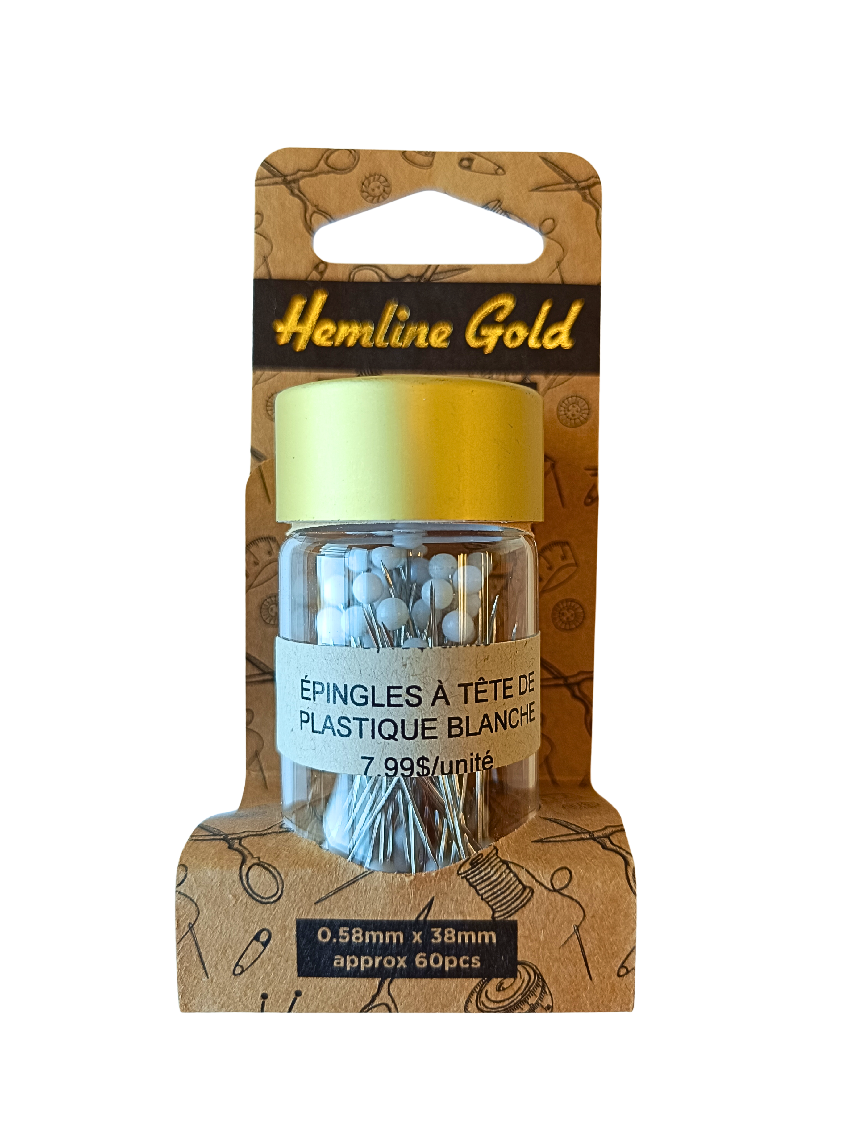 Hemline Gold - Épingles Blanc x 75 - 38 mm – Biner Pinaton Hemline Gold - Épingles Blanc x 75 - 38 mm – Biner Pinaton