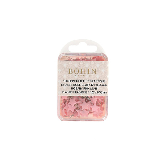 Épingles à tête en étoiles roses - BOHIN