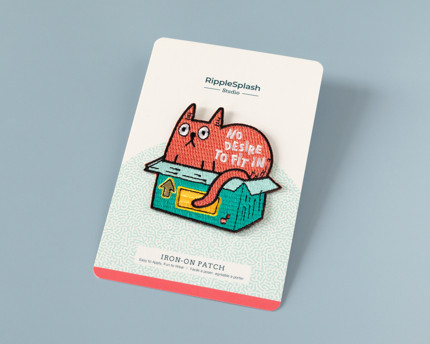 Patch thermocollant chat « No Desire to Fit In » - RippleSplash