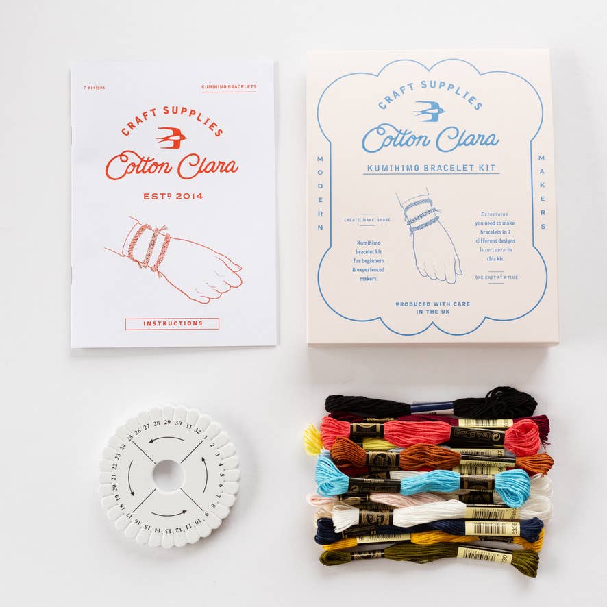 Kit de bracelets d'amitié Kumihimo | Cotton Clara