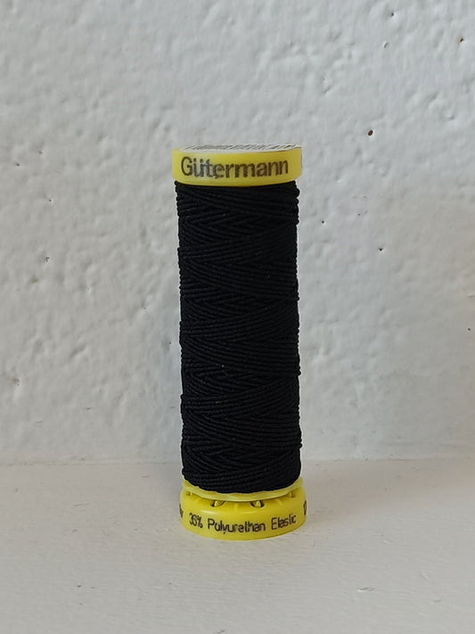 Fil élastique 10m - noir GÜTERMANN