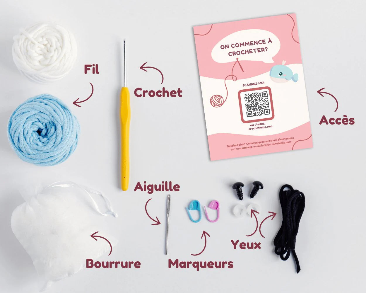 Crochetmilie - Kit de crochet - La baleine