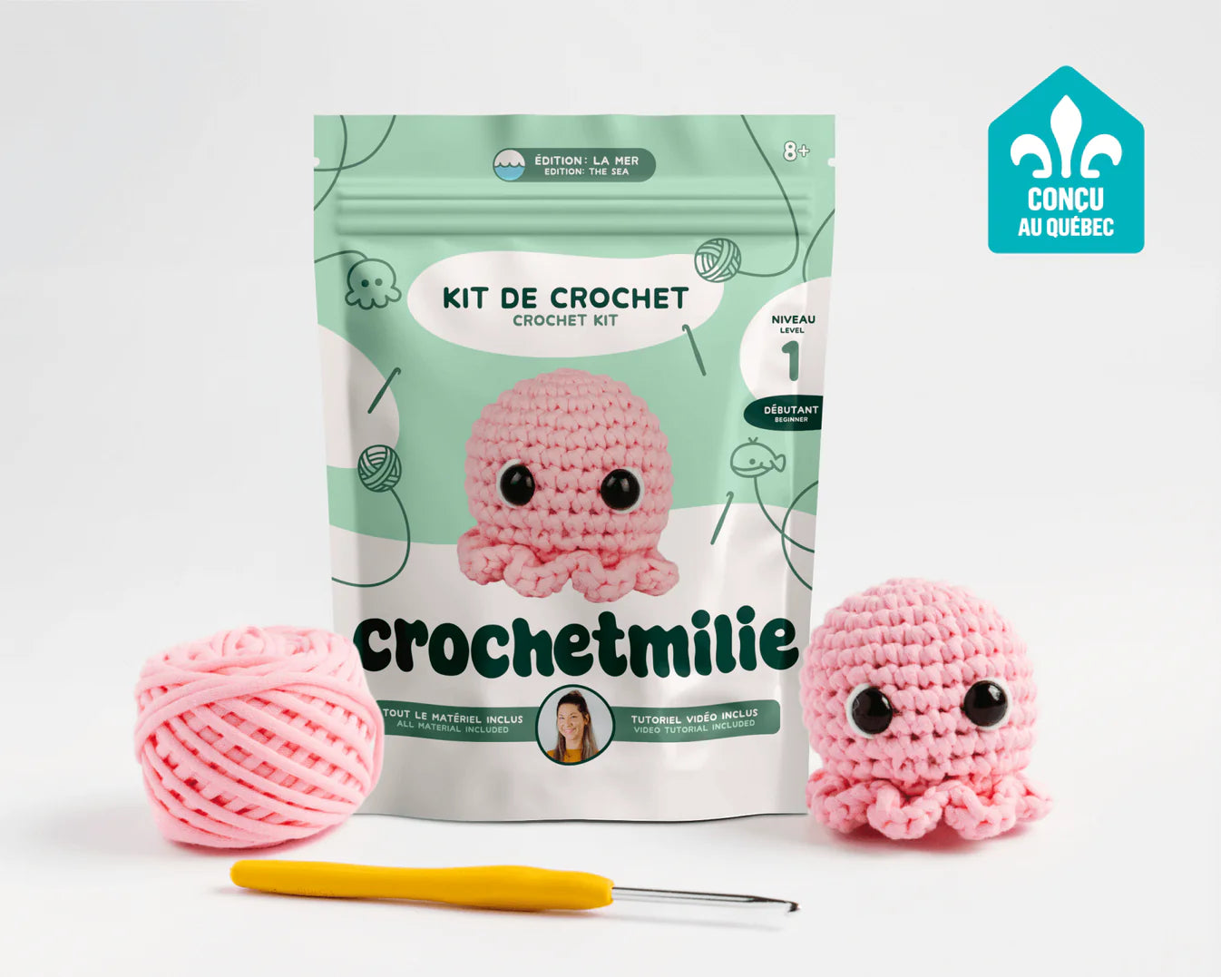 Crochetmilie - Kit de crochet - La pieuvre