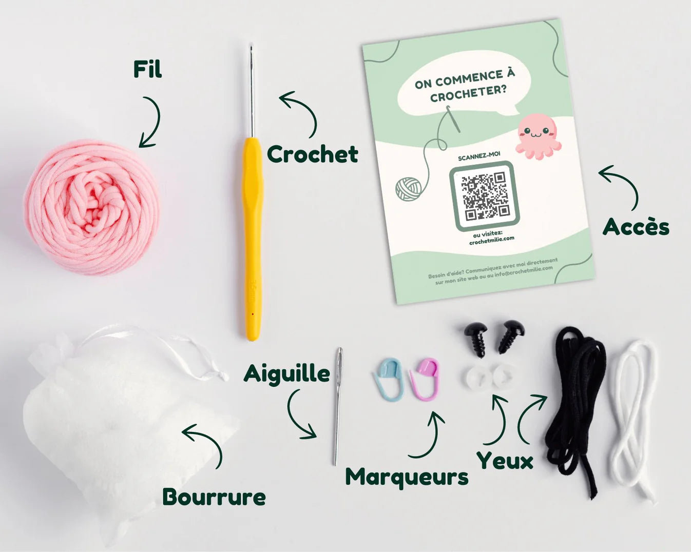Crochetmilie - Kit de crochet - La pieuvre