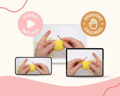 Kit de crochet - Le Poussin (niveau 1) - Crochetmilie