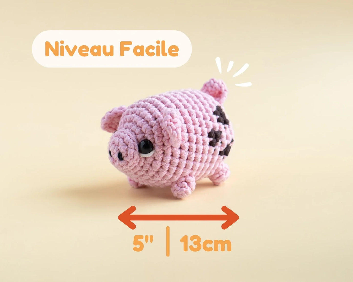 Kit de crochet - Le P'tit Cochon (niveau 2) - Crochetmilie