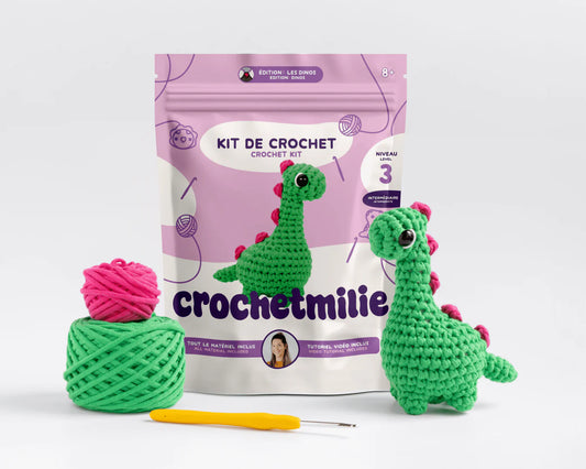 Crochetmilie - Kit de crochet - Bro le Dino