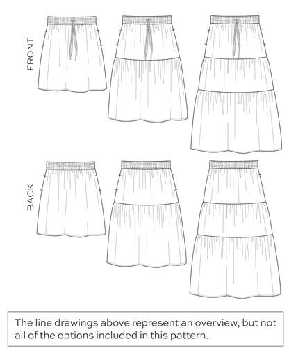 Mave skirt (14-30) - Paper pattern - TRUE BIAS