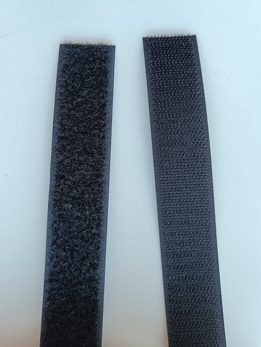 Velcro noir - 25mm
