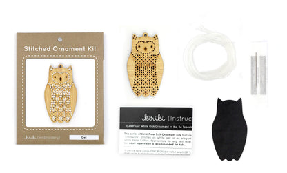 Chouette - Kit suspension à broder - KIRIKI PRESS