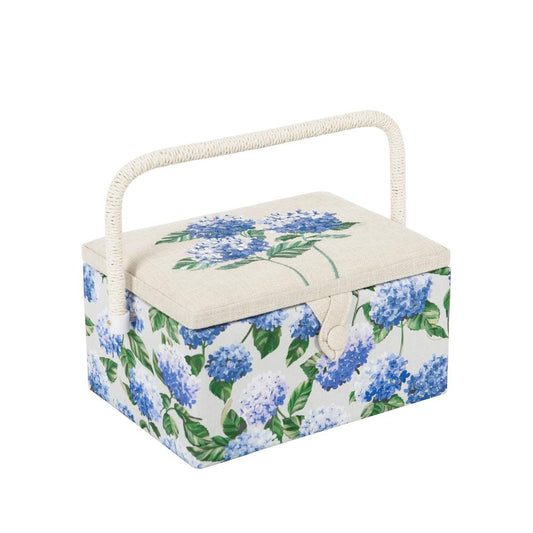 Boîte à couture brodée - Hortensia
